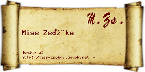 Miss Zsóka névjegykártya